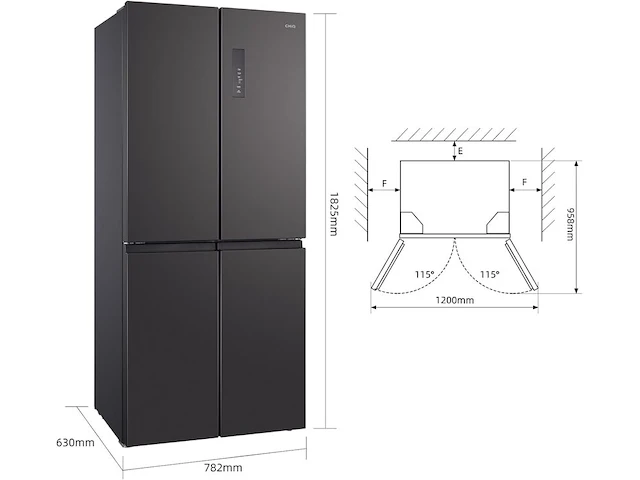 Amerikaanse koelkast 415 liter chiq, ccd415nei4e - afbeelding 2 van  4