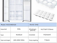 Amerikaanse koelkast 559 liter met waterdispenser chiq, fss559nei42d - afbeelding 4 van  6