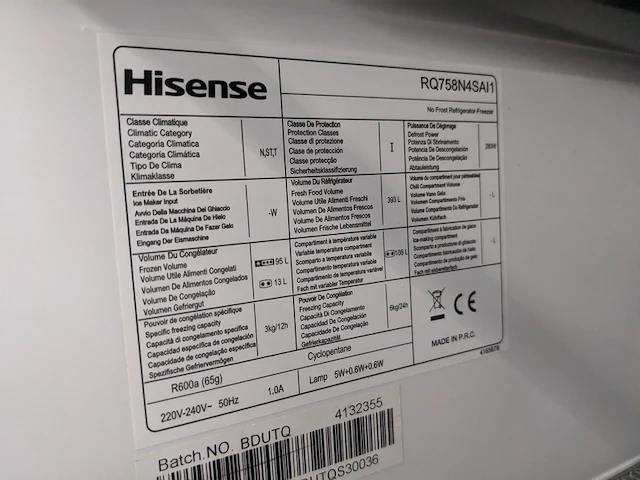 Amerikaanse koelkast, hisense, rq758nasa, grijs / chroom - afbeelding 10 van  10