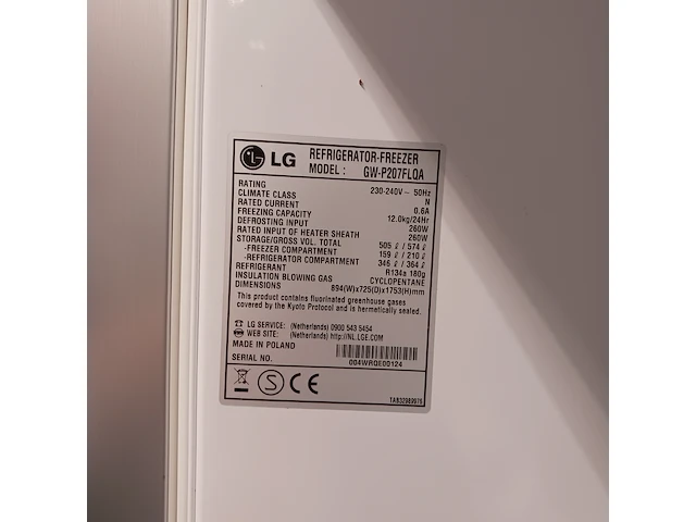 Amerikaanse koelkast, lg, gwp207flqa, grijs / chroom - afbeelding 9 van  15