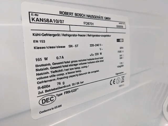 Amerikaanse koelkast no frost, bosch, kan58a10, wit - afbeelding 3 van  11