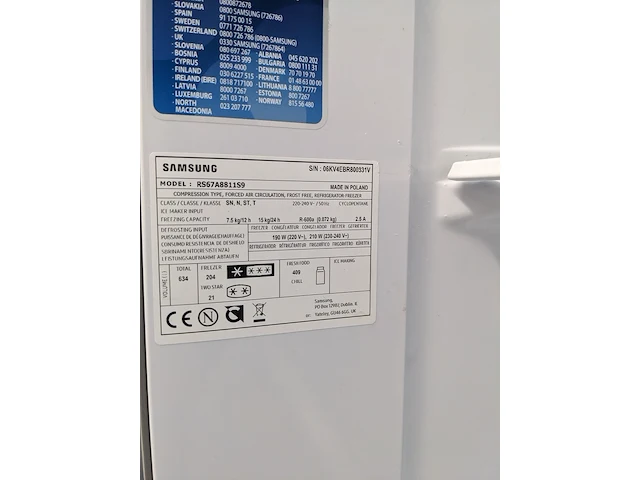 Amerikaanse koelkast samsung, rs67a881159, grijs / chroom - afbeelding 3 van  12