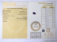 Amethyst 1.34ct aig certified - afbeelding 3 van  3