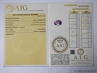 Amethyst 4.53ct aig certified - afbeelding 4 van  4