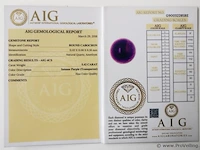 Amethyst 5.42ct aig certified - afbeelding 4 van  4