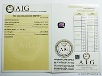 Amethyst 6.04ct aig certified - afbeelding 4 van  4