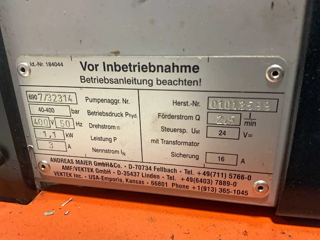 Amfo vektek hydraulisch aggregaat (2x) - afbeelding 5 van  5