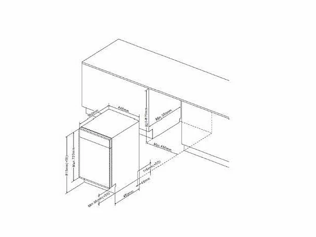 Amica adi430 inbouw vaatwasser 45 cm - afbeelding 2 van  3