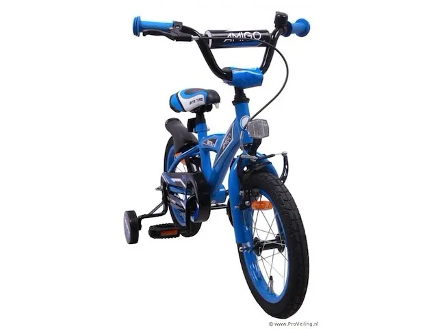 Amigo bmx turbo jongensfiets 14 inch met terugtraprem - kleur blauw (404623) - afbeelding 2 van  9