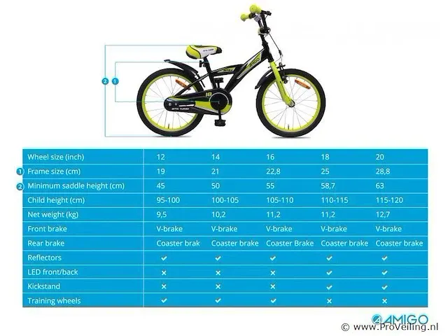 Amigo bmx turbo jongensfiets 20 inch met terugtraprem - kleur zwart (272-412 crtns) - afbeelding 9 van  9