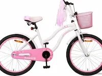 Amigo flower meisjesfiets 20 inch met terugtraprem - kleur wit (422-538 crtns) - afbeelding 1 van  8