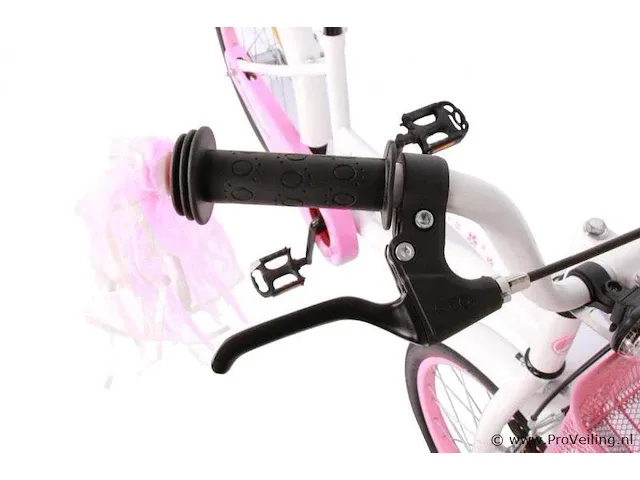 Amigo flower meisjesfiets 20 inch met terugtraprem - kleur wit (422-538 crtns) - afbeelding 4 van  8