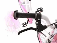 Amigo flower meisjesfiets 20 inch met terugtraprem - kleur wit (422-538 crtns) - afbeelding 4 van  8