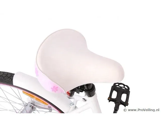Amigo flower meisjesfiets 20 inch met terugtraprem - kleur wit (422-538 crtns) - afbeelding 5 van  8