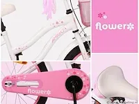 Amigo flower meisjesfiets 20 inch met terugtraprem - kleur wit (422-538 crtns) - afbeelding 8 van  8