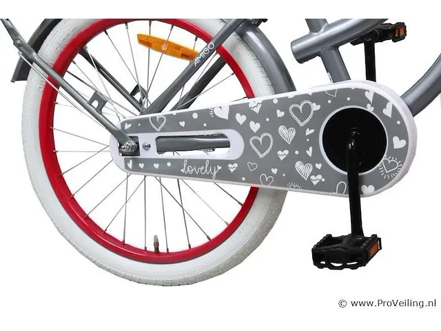 Amigo lovely meisjesfiets 20 inch met terugtraprem - kleur grijs (404845) - afbeelding 3 van  9