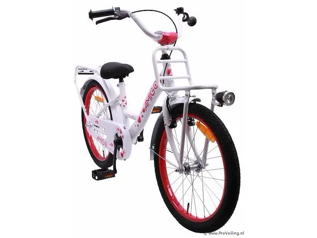 Amigo sweetheart meisjesfiets 18 inch met terugtraprem - kleur wit (109-180 crtns) - afbeelding 2 van  9