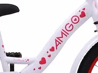 Amigo sweetheart meisjesfiets 18 inch met terugtraprem - kleur wit (109-180 crtns) - afbeelding 3 van  9