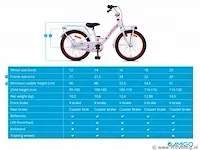 Amigo sweetheart meisjesfiets 18 inch met terugtraprem - kleur wit (109-180 crtns) - afbeelding 8 van  9