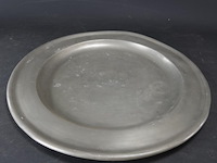 Amsing groningen grote antieke tinnen schotel - afbeelding 1 van  5