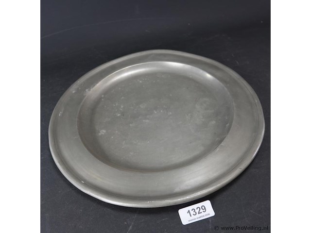 Amsing groningen grote antieke tinnen schotel - afbeelding 3 van  5