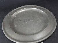 Amsing groningen grote antieke tinnen schotel - afbeelding 3 van  5