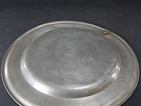 Amsing groningen grote antieke tinnen schotel - afbeelding 4 van  5