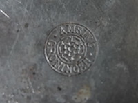 Amsing groningen grote antieke tinnen schotel - afbeelding 5 van  5