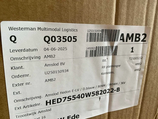 Amslod hedon e-lv “b-keus” elektrische damesfiets 59cm (5x) - afbeelding 9 van  14