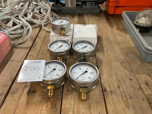 Analoge manometer (5x) - afbeelding 1 van  4