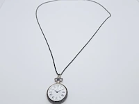 Ancre mechanisch zilveren zakhorloge met zilveren ketting - afbeelding 2 van  6