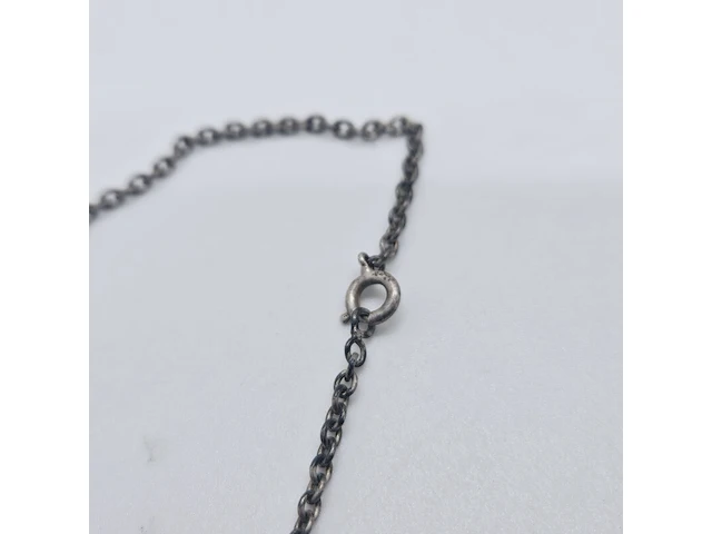 Ancre mechanisch zilveren zakhorloge met zilveren ketting - afbeelding 6 van  6