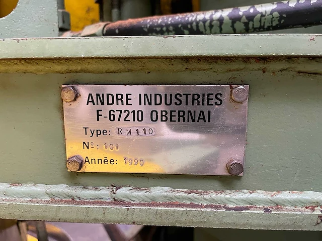André - rm 110 - lintzaagmachine - 1990 - afbeelding 3 van  18