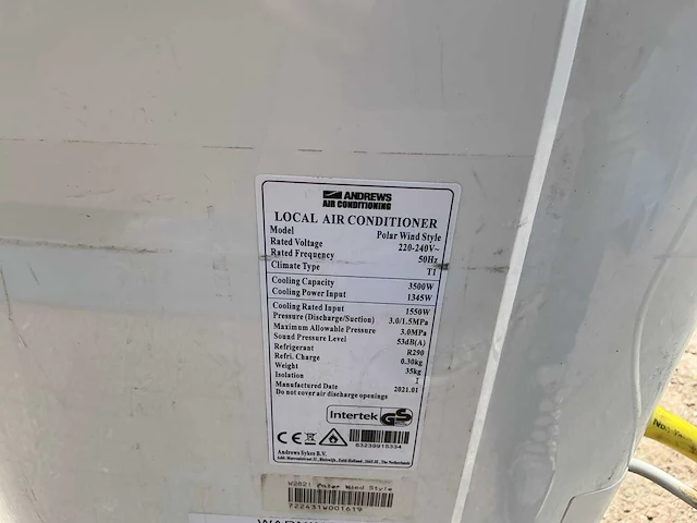 Andrews polar wind mobiele airco - afbeelding 6 van  6