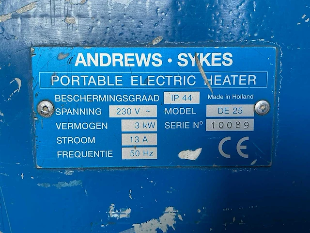 Andrews sykes de 25 heater - afbeelding 4 van  4
