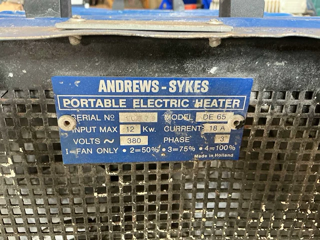 Andrews sykes de 65 heater - afbeelding 4 van  4