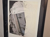Andy warhol - lithograaf - ''albert einstein'' in nieuwe lijst - afbeelding 1 van  6