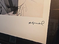Andy warhol - lithograaf - ''albert einstein'' in nieuwe lijst - afbeelding 3 van  6