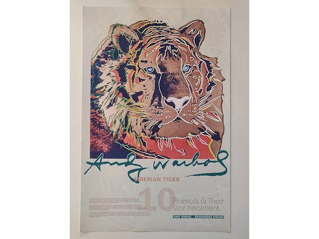 Andy warhol : affiche : tiger - afbeelding 1 van  2