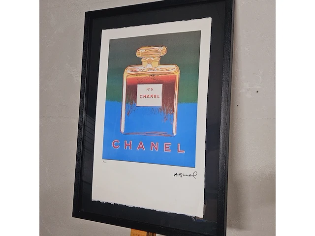 Andy warhol lithograaf - ''chanel n0.5'' - in nieuwe lijst - afbeelding 1 van  7