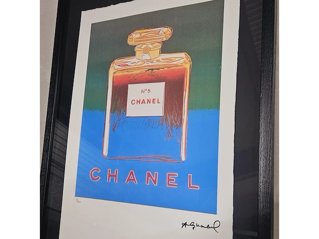 Andy warhol lithograaf - ''chanel n0.5'' - in nieuwe lijst - afbeelding 2 van  7