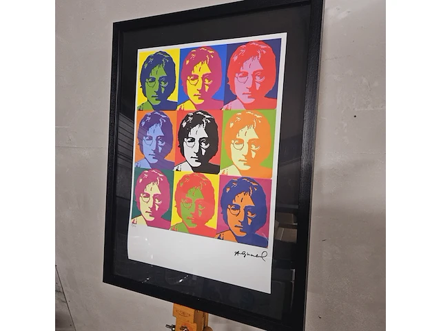 Andy warhol lithograaf - ''john lennon'' - in nieuwe lijst - afbeelding 1 van  7