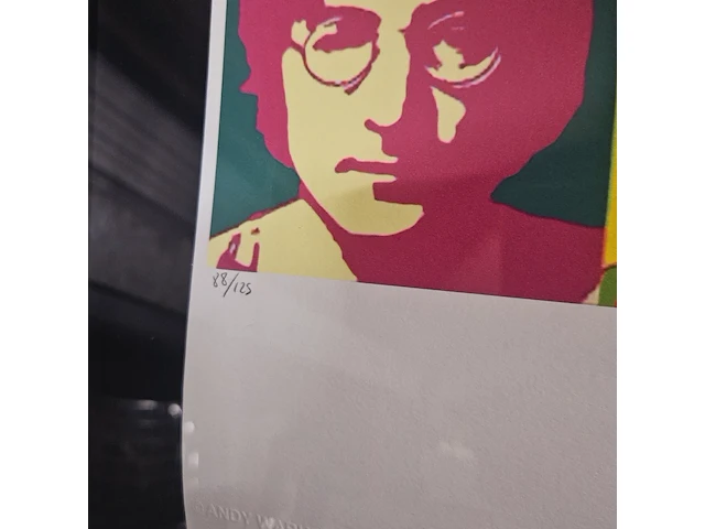 Andy warhol lithograaf - ''john lennon'' - in nieuwe lijst - afbeelding 5 van  7