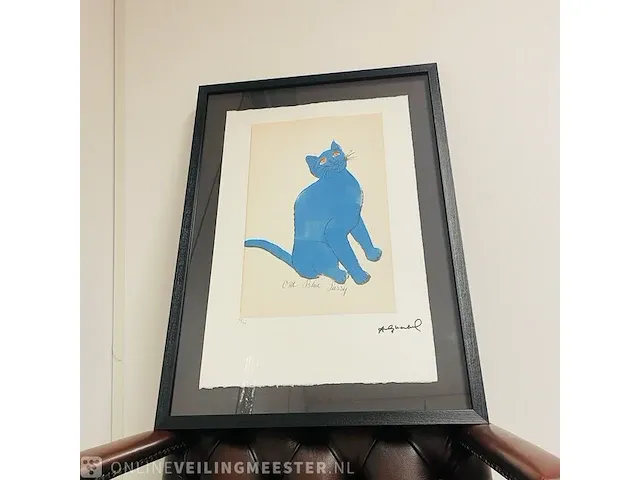 Andy warhol lithograaf - one blue pussy - afbeelding 2 van  4