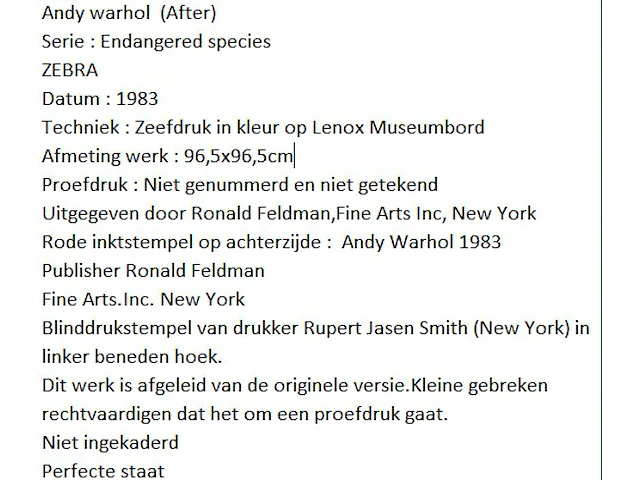 Andy warhol - afbeelding 2 van  2