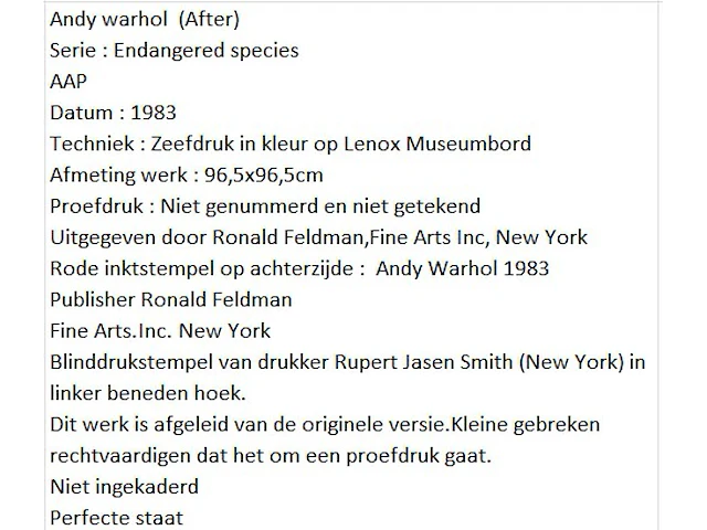 Andy warhol - afbeelding 2 van  2