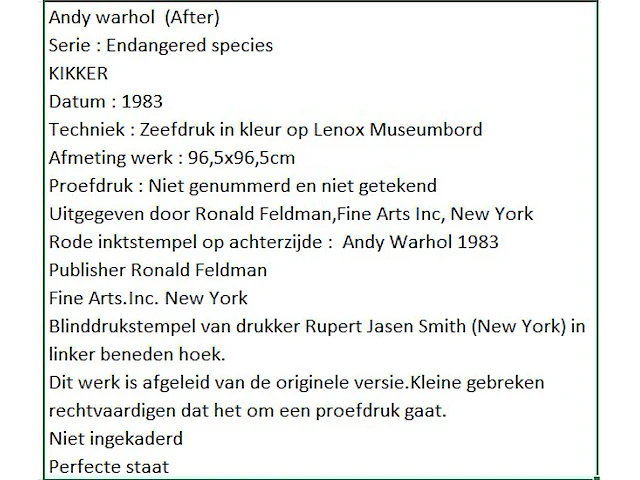 Andy warhol - afbeelding 2 van  2