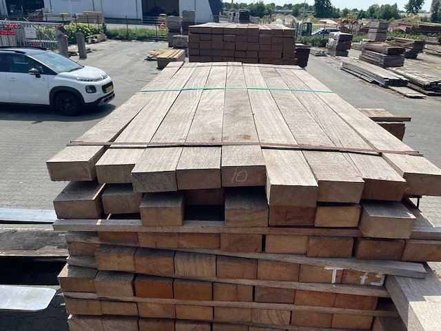 Angelim balken fijnbezaagd 1900x105x55mm (81x) - afbeelding 1 van  2