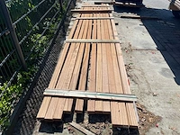 Angelim pedra hardhouten regels geschaafd 45x68mm, lengte 405-435cm (11x)