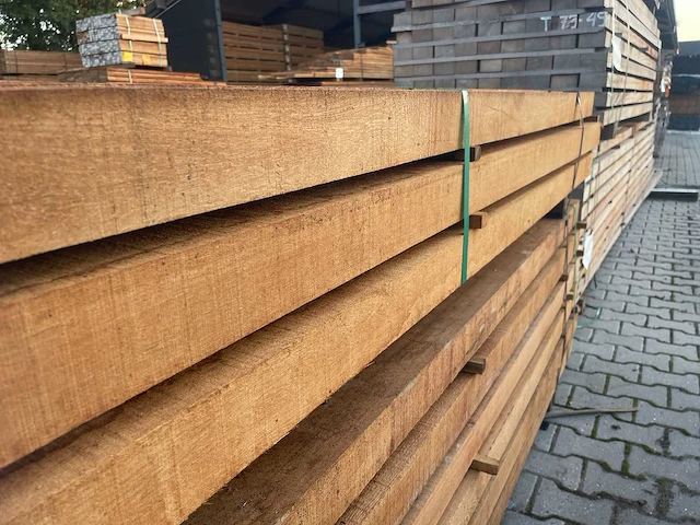 Angelim pedra palen fijnbezaagd 2500x78x78mm (36x) - afbeelding 2 van  3